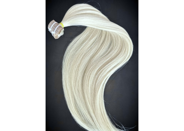 Extensii Tape-in SLAVIC Hair Blond Alb